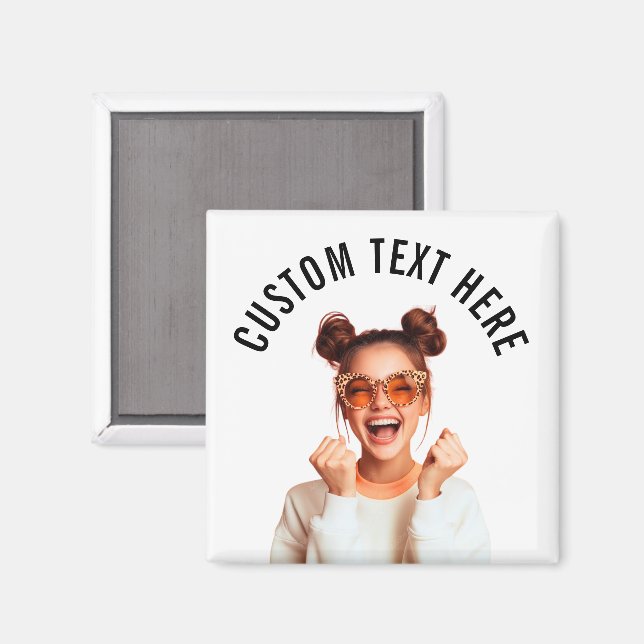 Benutzerdefinierter Foto- und Textmagnet Magnet (Vorderseite/Rückseite)