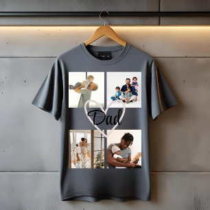 Benutzerdefinierter Foto- und Textvatertag T - Shi T-Shirt