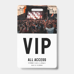Benutzerdefinierter Foto-VIP-All-Access-Pass-Konze Ausweis