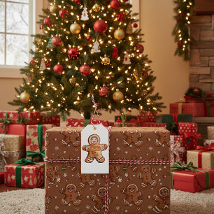 Benutzerdefinierter Foto-Weihnachtsmann aus Lebkuc Geschenkanhänger