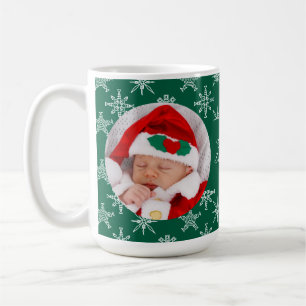 Benutzerdefinierter Foto-Weihnachtsmann-Baby-Schne Kaffeetasse
