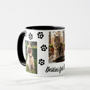 Benutzerdefinierter Fotobecher: Haustier-Besties f Tasse