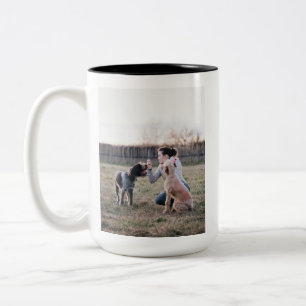 Benutzerdefinierter Fotobecher mit Text - Personal Zweifarbige Tasse