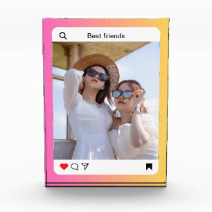 benutzerdefinierter Fototext Instagram-Block-Deko Fotoblock