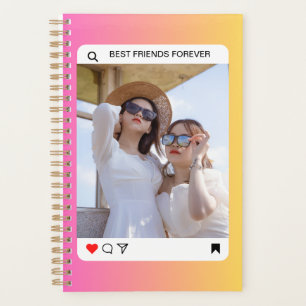 benutzerdefinierter Fototext Instagram modern rosa Planer