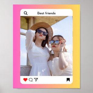 benutzerdefinierter Fototext Instagram Poster Papi