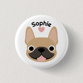 Benutzerdefinierter Französische Bulldogge Name Kn Button