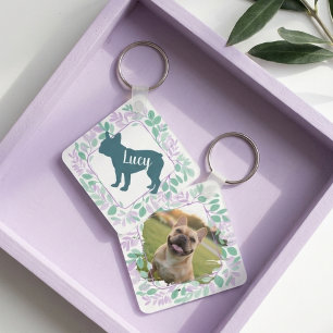 Benutzerdefinierter französischer Bulldoggename & Schlüsselanhänger