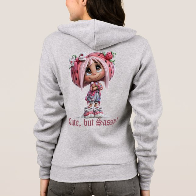 Benutzerdefinierter frecher Erdbeere Hoodie (Rückseite)