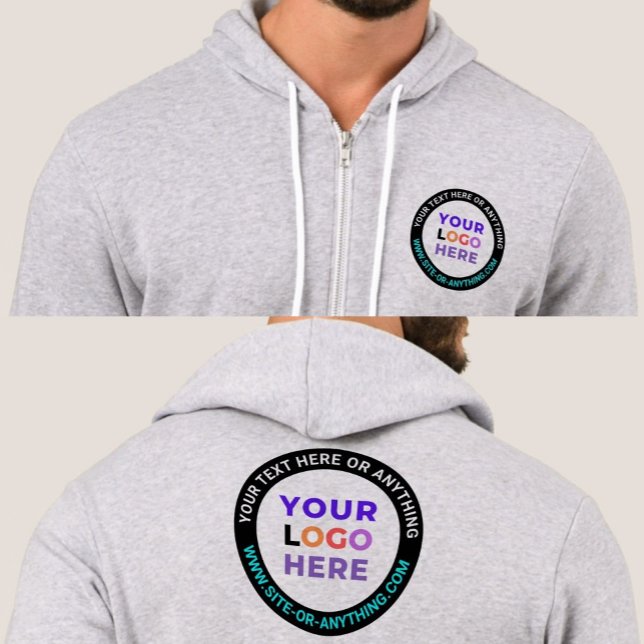 Benutzerdefinierter Front- und Back-Text | Einfach Hoodie (Front and Back Print Hoodie
)