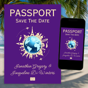 Benutzerdefinierter Fun Destination Pass Save the Einladung
