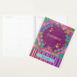 Benutzerdefinierter Fun Personalisierter Name Lila Planer