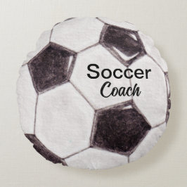 Benutzerdefinierter Fußball-Coach-Keepake Rundes Kissen