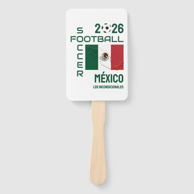 Benutzerdefinierter Fußball MEXICO Fächer (Vorderseite)