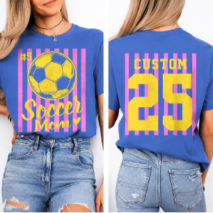Benutzerdefinierter Fußball-Mutter-Name & -Nummer  T-Shirt