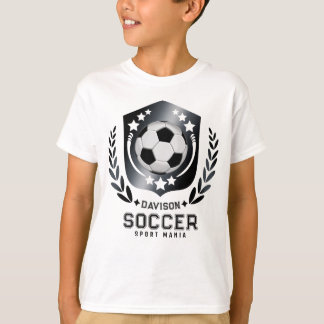 Benutzerdefinierter Fußball-Schild-Wappen-Ball Lor T-Shirt