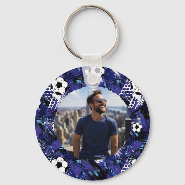 Benutzerdefinierter Fußball Schlüsselanhänger (Vorderseite)