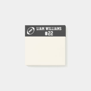 Benutzerdefinierter Fußballspieler Name & Nummer S Post-it Klebezettel