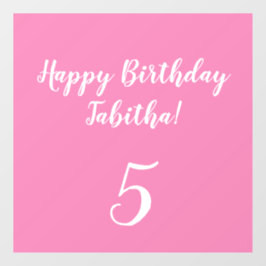 Benutzerdefinierter Geburtstag Fensteraufkleber