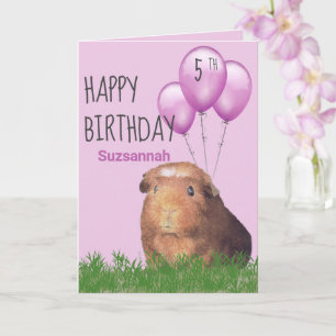 Benutzerdefinierter Geburtstag Meerschweinchen Lil Karte