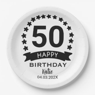 Benutzerdefinierter Geburtstag Pappteller