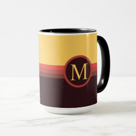 Benutzerdefinierter gelber roter Maroon-schwarzer  Tasse