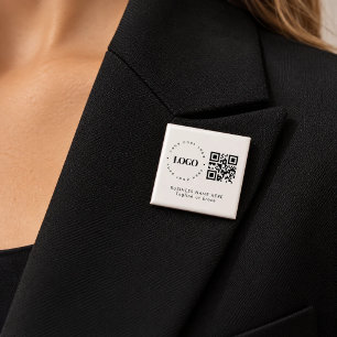 Benutzerdefinierter Geschäftsfirmen-Logo-QR-Code M Button