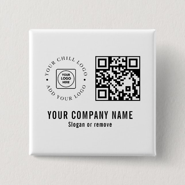 Benutzerdefinierter Geschäftsfirmenlogo-QR-Code Mi Button (Vorderseite)