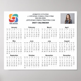 Benutzerdefinierter Geschäftskalender 2027 Firmenk Poster