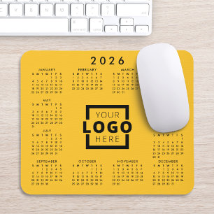 Benutzerdefinierter Geschäftslogo-Firmenkalender 2 Mousepad