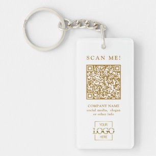 Benutzerdefinierter Geschäftslogo-QR-Code modern Schlüsselanhänger