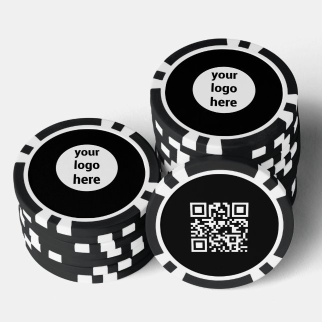 Benutzerdefinierter Geschäftslogo Werbe-QR-Code Sc Pokerchips (Stapel)