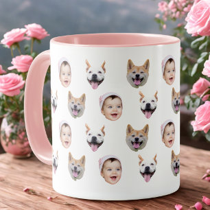 Benutzerdefinierter Gesichtsmug mit Babyfotos Tasse