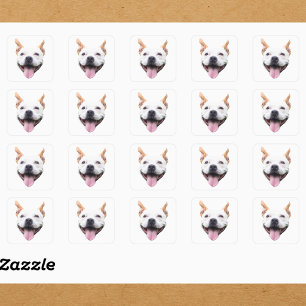 Benutzerdefinierter Gesichtsticker, Personalisiert Quadratischer Aufkleber