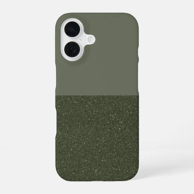 Benutzerdefinierter Glitzer und Matte Moss iPhone  16 Hülle (Rückseite)