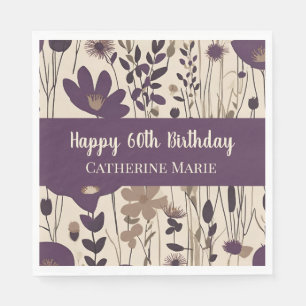 Benutzerdefinierter Glücklicher 60. Geburtstag Mod Serviette