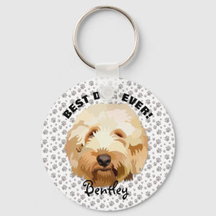 Benutzerdefinierter Golden Doodle-Schlüsselanhän Schlüsselanhänger