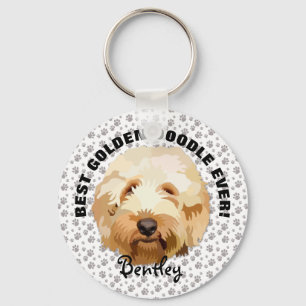 Benutzerdefinierter Golden Doodle-Schlüsselanhän Schlüsselanhänger