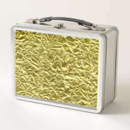 Benutzerdefinierter Goldfolieneffekt Metall Brotdose