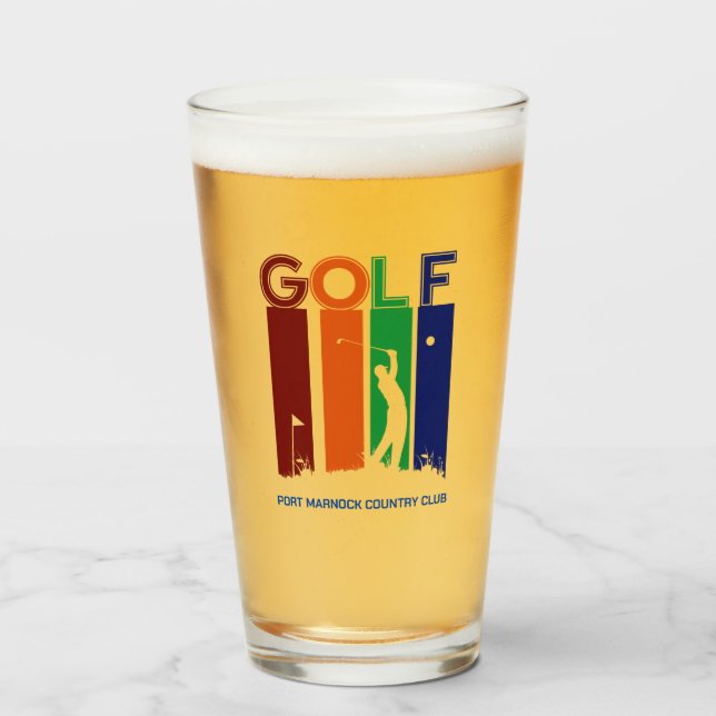 Benutzerdefinierter Golf-Ligatumbler Glas (Vorne (Gefüllt))