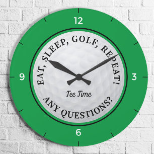 Benutzerdefinierter Golfball Sport Zitat Golfer Gr Große Wanduhr