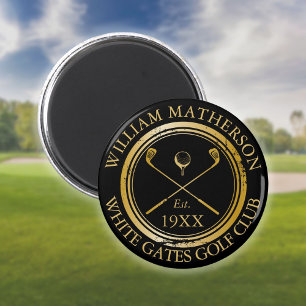 Benutzerdefinierter Golfclub-Name Retro-Stempel Sc Magnet