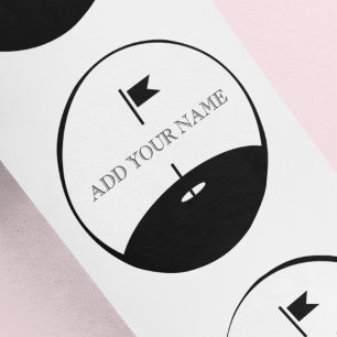 Benutzerdefinierter Golfterxt Runder Aufkleber