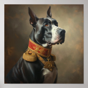 Benutzerdefinierter Great Dane Regaler Historische Poster