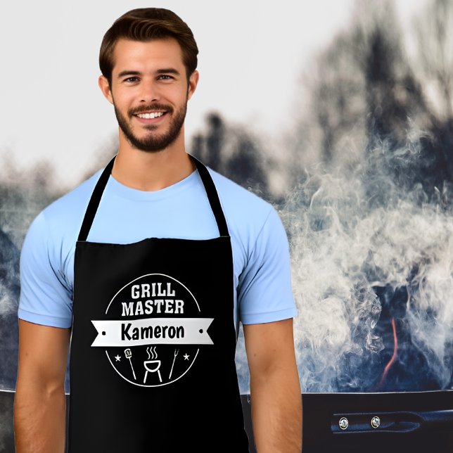 Benutzerdefinierter Grill-Master (mit Ihrem Namen) Schürze (Von Creator hochgeladen)