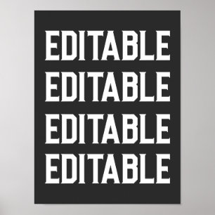 Benutzerdefinierter großer Schriftart Text persona Poster