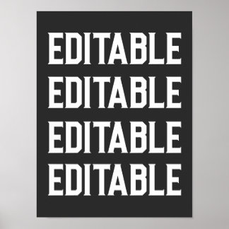 Benutzerdefinierter großer Schriftart Text persona Poster