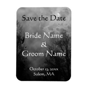 Benutzerdefinierter Gruselhimmel Save the Date Mag Magnet