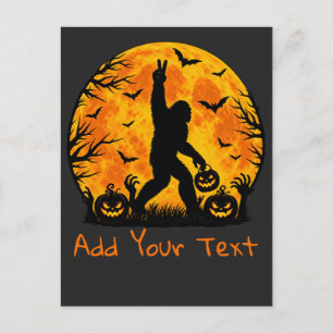 Benutzerdefinierter Gruseliger Halloween Bigfoot K Postkarte