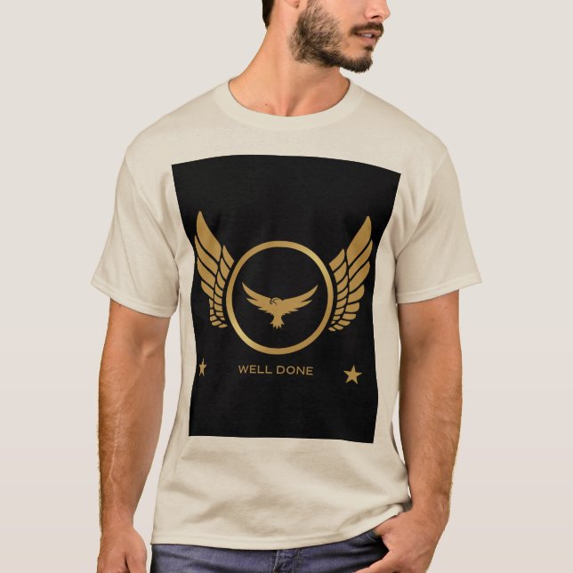 Benutzerdefinierter, gut gefertigter Text-Adler-Bi T-Shirt (Vorderseite)